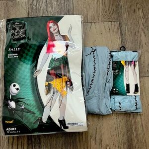 Women’s Sally Halloween Costume w/ Tights (Size S)